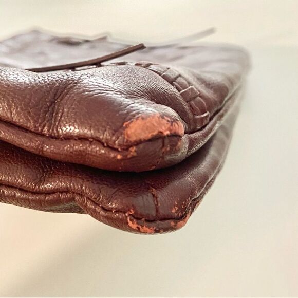 Lucky Brand Brown Leather Boho Crossbody Bag Purse - Picture 16 of 16